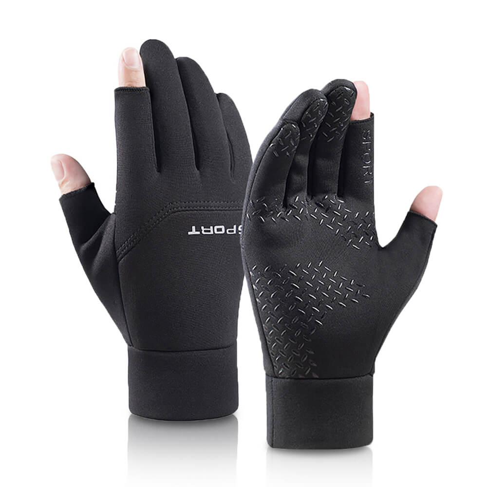 Winter Fishing Gloves for Men Women Black Anti-Slip Workout Gloves  Waterproof