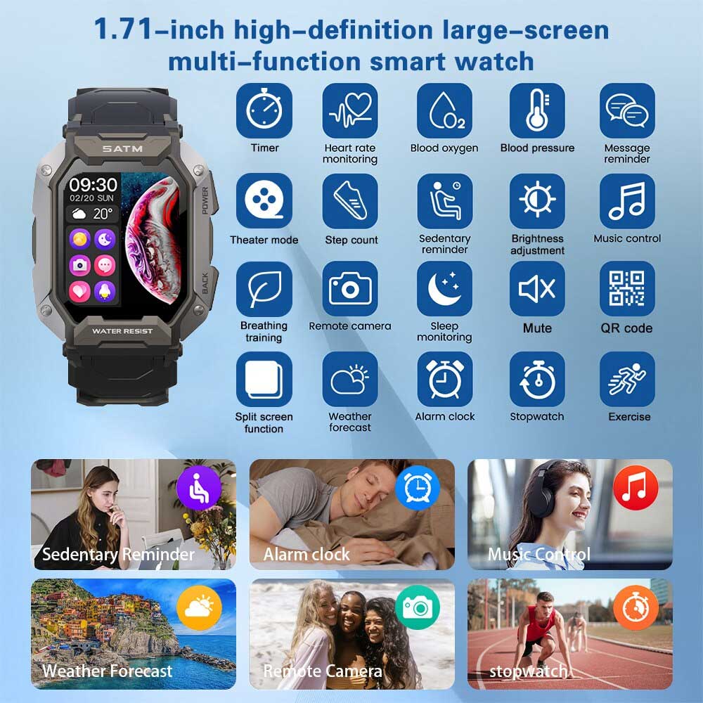 DIXON - Tactical Smart Watch 380mAh