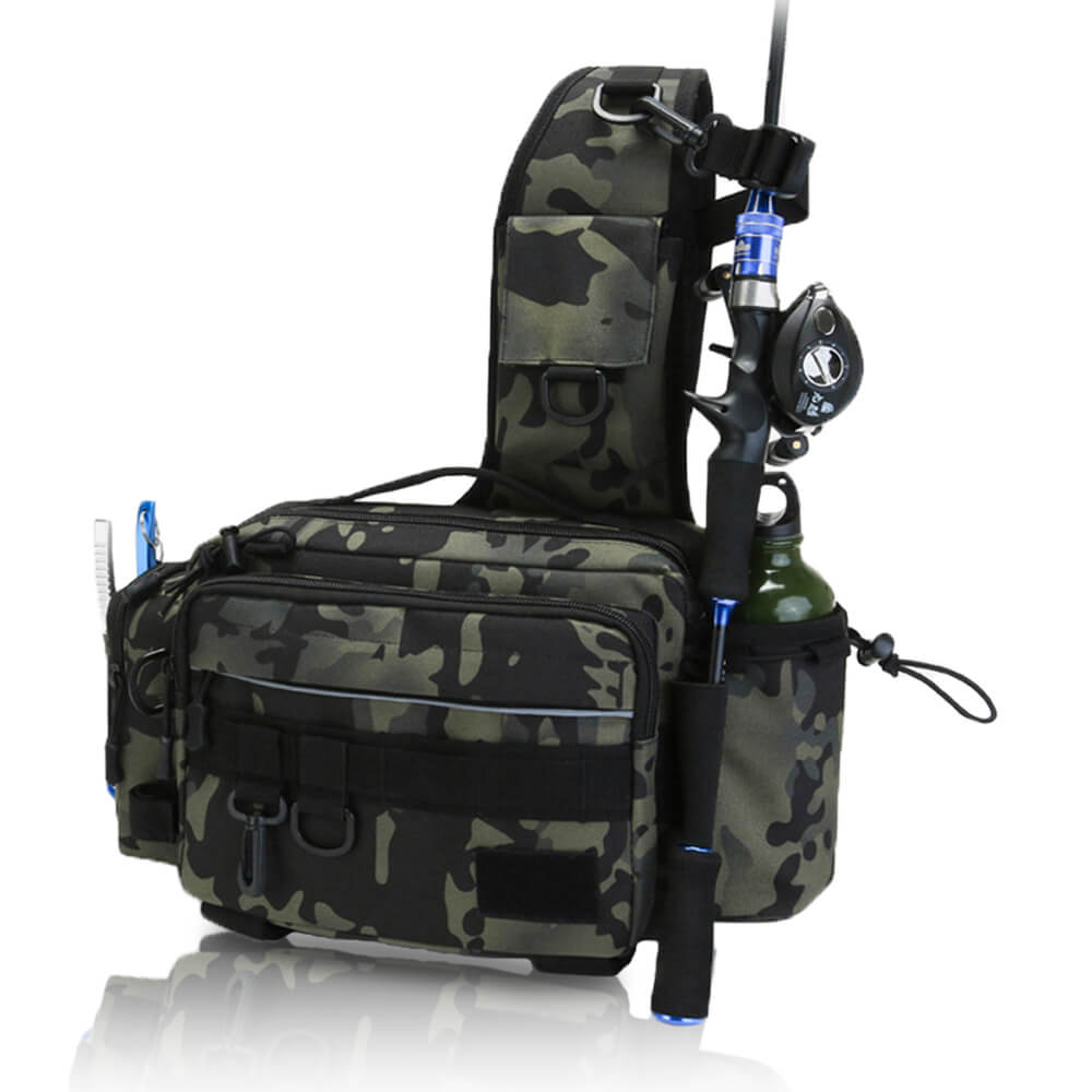 SNDMOR Fishing Bag, Multi-Pocket Large Tackle Bag, Multifunctional