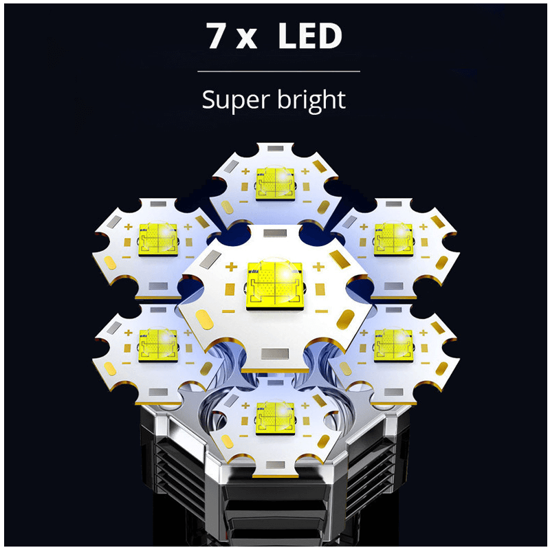 MOONFIRE - Lampe de poche à LED haute puissance 7 LED