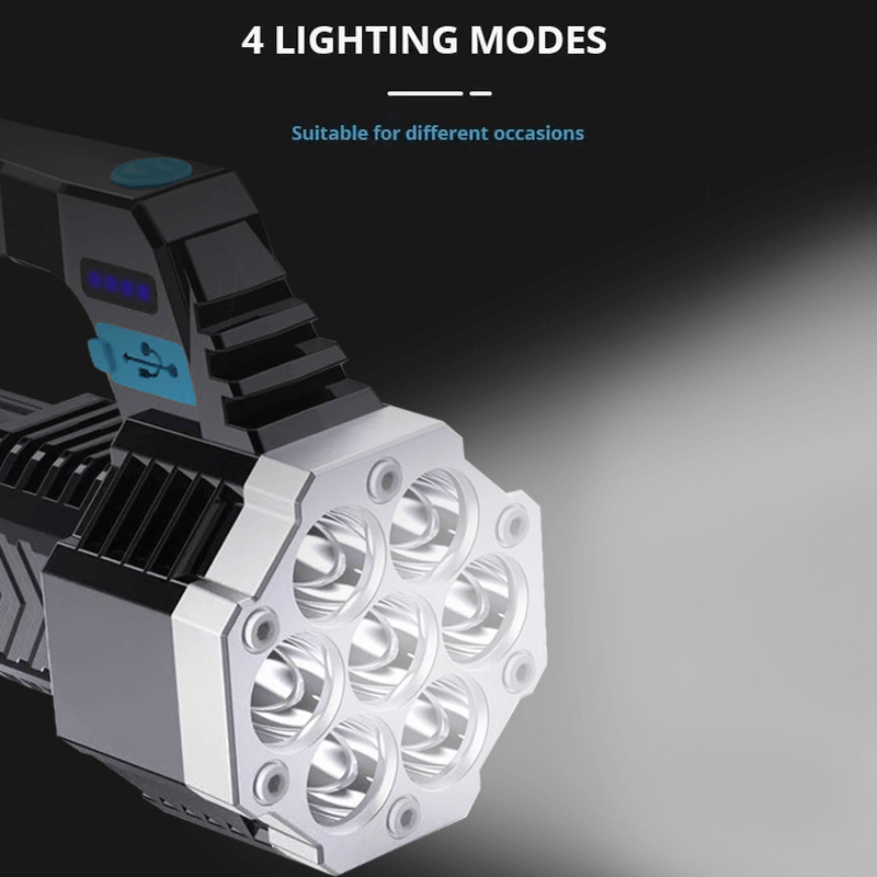 MOONFIRE - Lampe de poche à LED haute puissance 7 LED