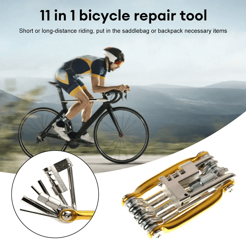 VORTEX - Kit multi-outils de réparation de vélo 11 en 1