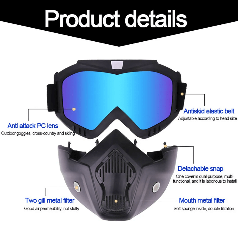 ZEPHYRGEAR - Detachable Sport Mask Goggle
