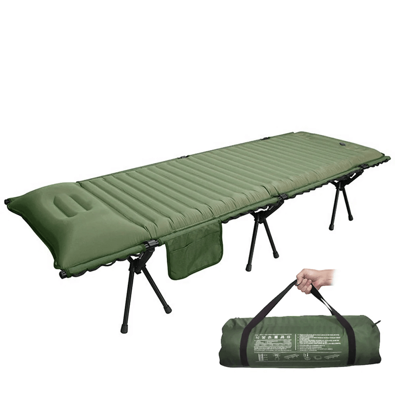 TERRANAP - Lit de camping gonflable haut avec oreiller
