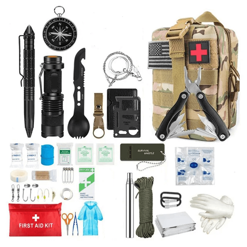 TIMBERKIT - Førstehjælpskasse til overlevelse 35 værktøjer