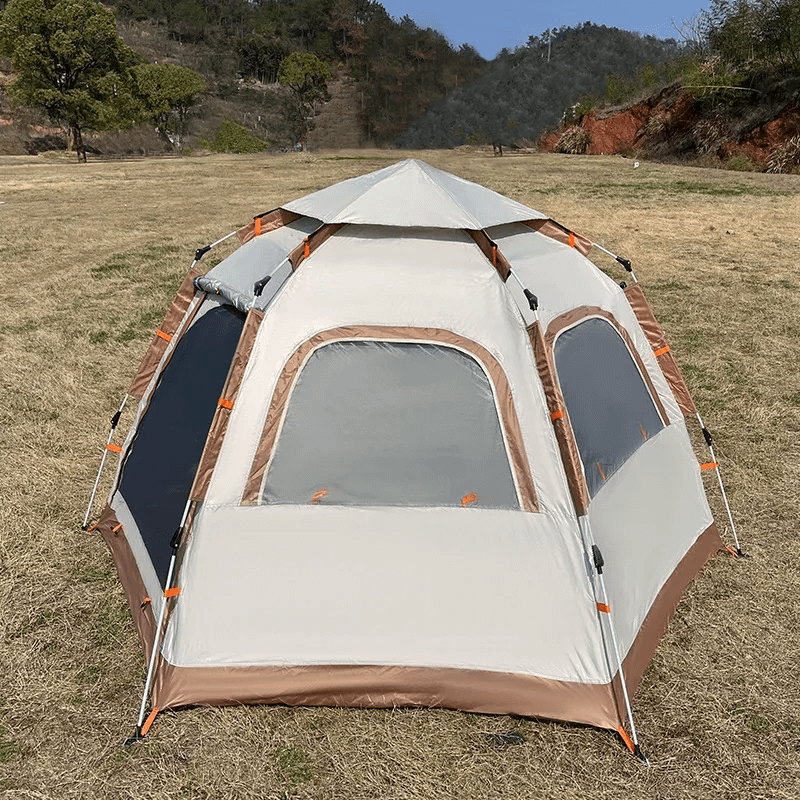 WILDSCAPE - Tente pop-up hexagonale PU 3000mm 4-5 personnes