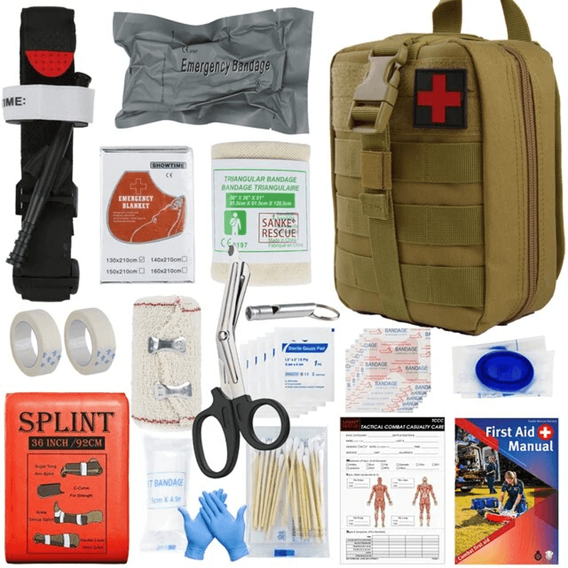 ECOMED - Overlevelseskit til førstehjælp med 18 værktøjer