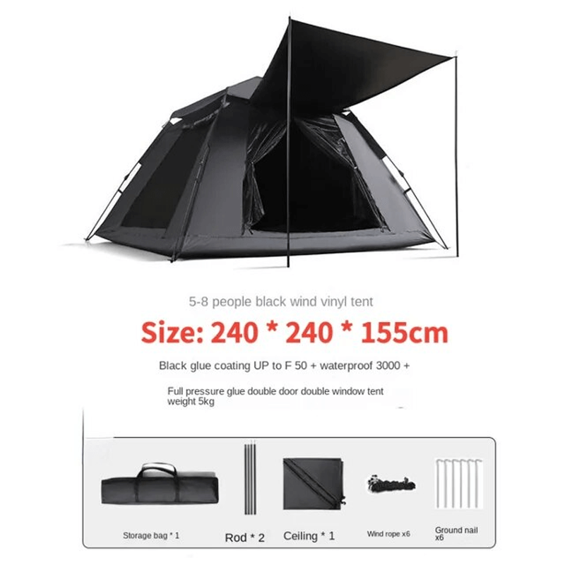 PINNACLEDOME - Automatic Tent PU 3000mm 3-8ppl