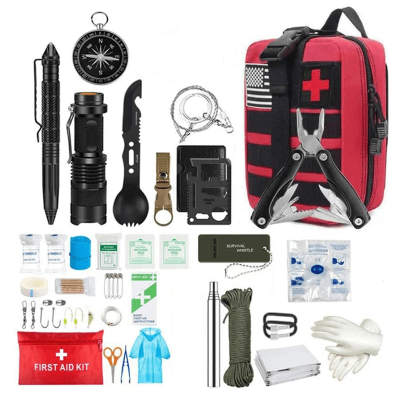 TIMBERKIT - Førstehjælpskasse til overlevelse 35 værktøjer