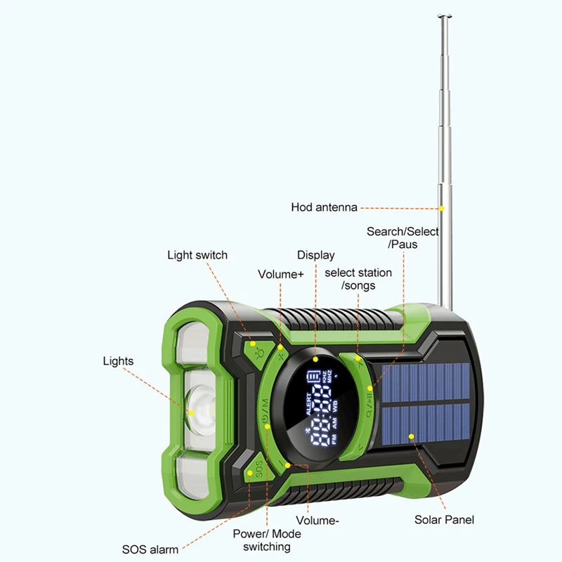 CELESTA - 5000mAh Solar Power Radio