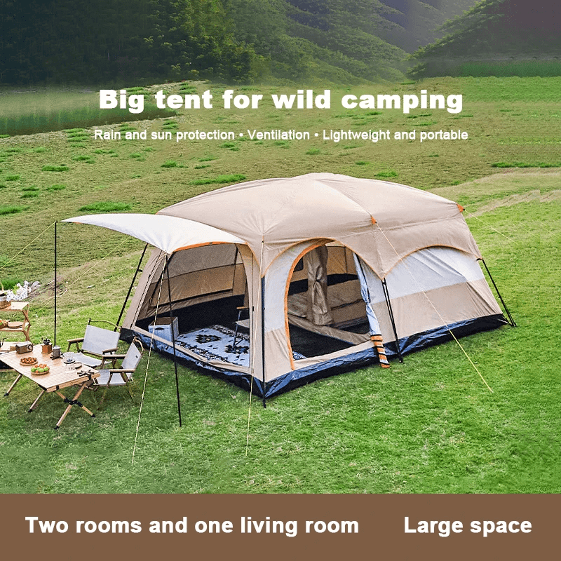 CAMPBLOOM - Tente de camping grand espace PU >3000mm 3-10 ppl