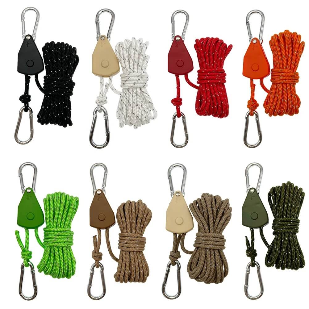 ReflectaCord – Reflective Tent Rope 5M with Adjustable Pulley for Camping