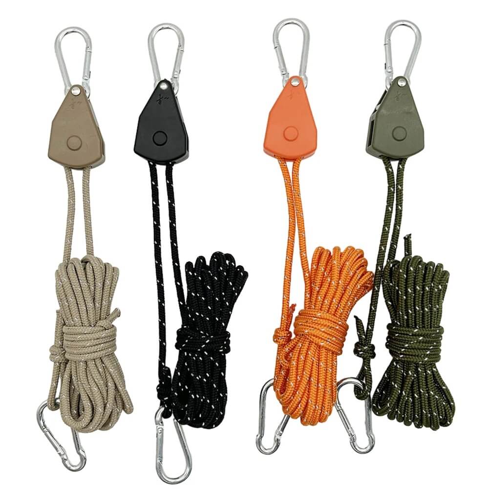 ReflectaCord – Reflective Tent Rope 5M with Adjustable Pulley for Camping