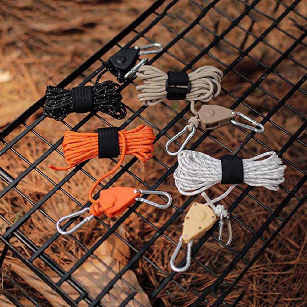 ReflectaCord – Reflective Tent Rope 5M with Adjustable Pulley for Camping