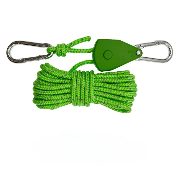 ReflectaCord – Reflective Tent Rope 5M with Adjustable Pulley for Camping