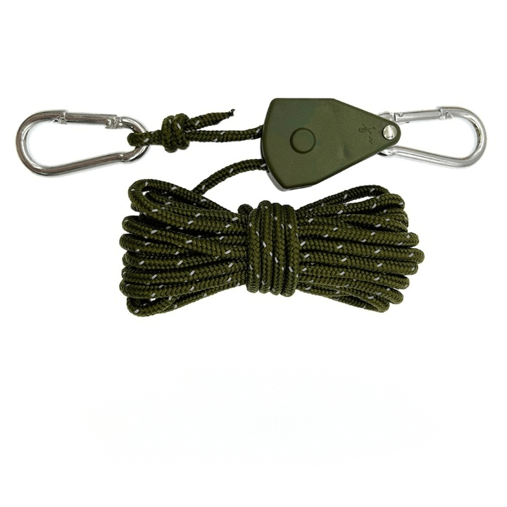 ReflectaCord – Reflective Tent Rope 5M with Adjustable Pulley for Camping