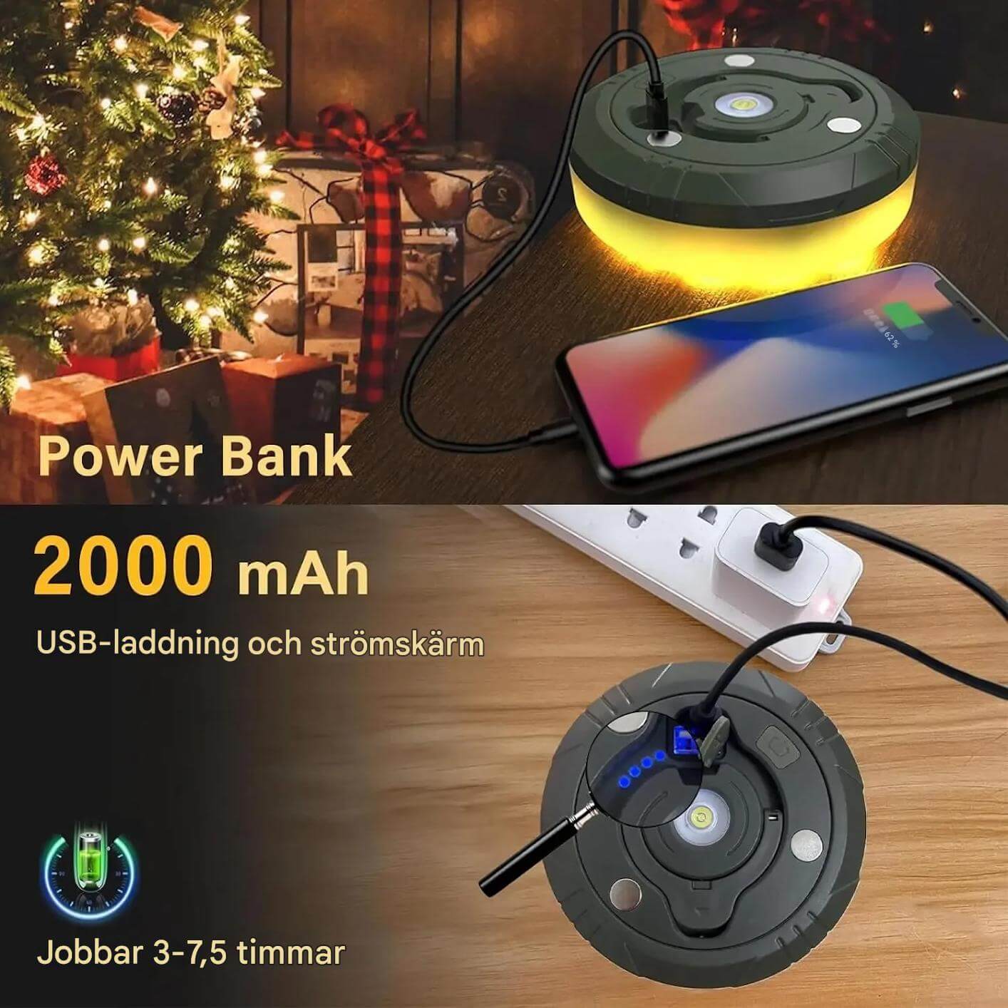 Nordlyx – Rechargeable 4-in-1 LED Light with Light Loop | Versatile Lighting for Camping and Garden