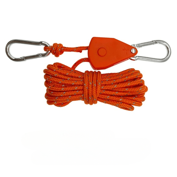 ReflectaCord – Reflective Tent Rope 5M with Adjustable Pulley for Camping