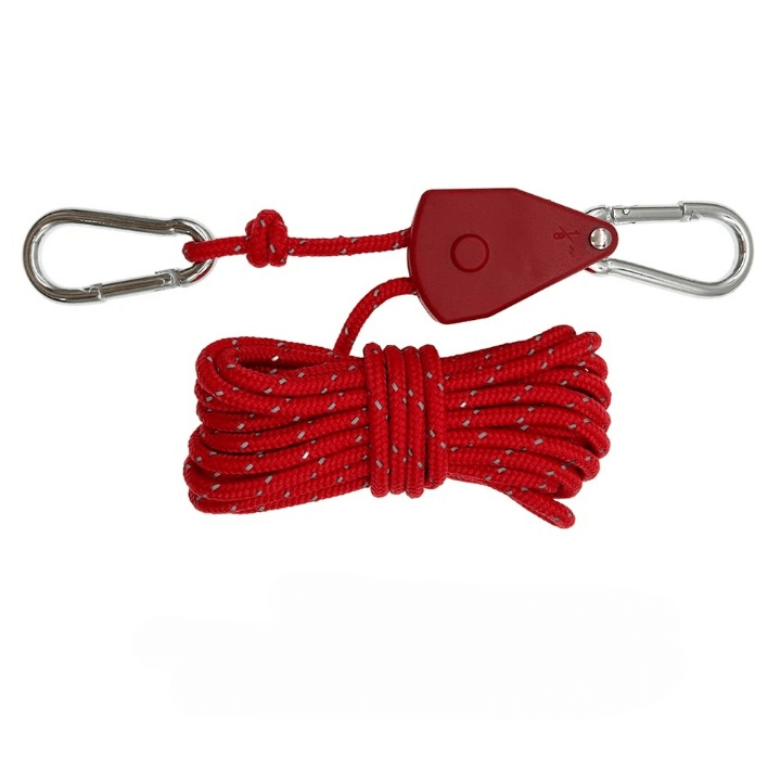 ReflectaCord – Reflective Tent Rope 5M with Adjustable Pulley for Camping