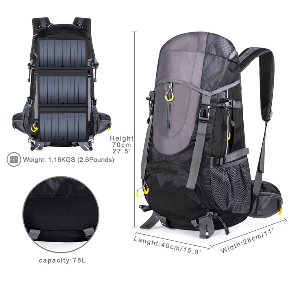 EVEREST - Solar Hiking Backpack 78L