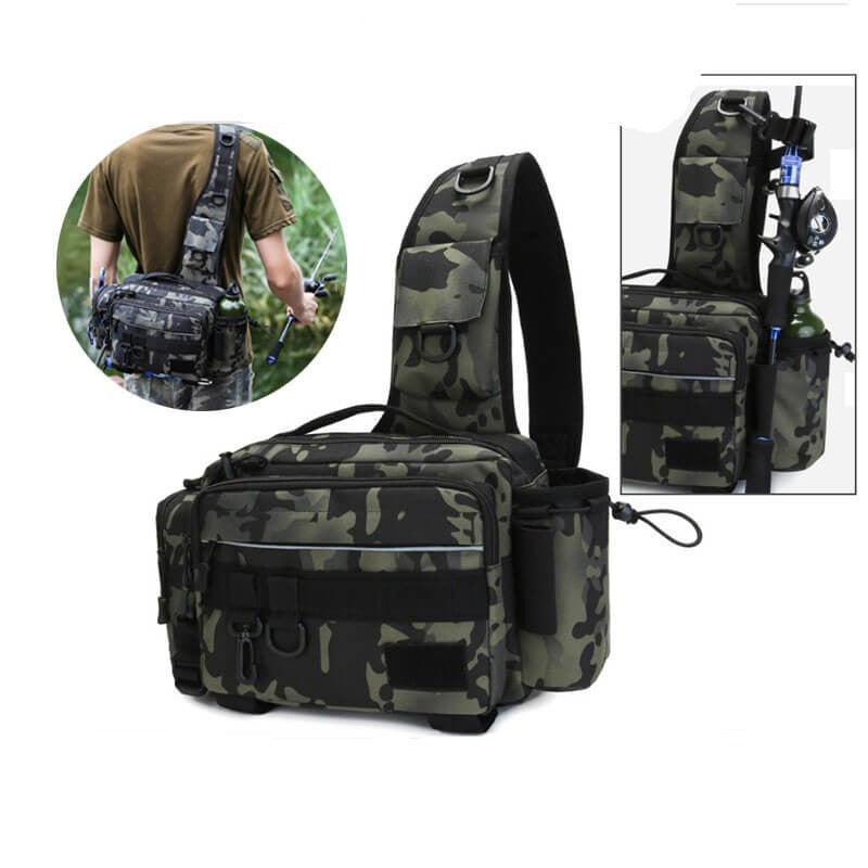 Yabuy Multi-functional Large Capacity Fishing Backpack Travel Camping  Fishing Rod Reel Tackle Bag Shoulder Bag Luggage Bag 