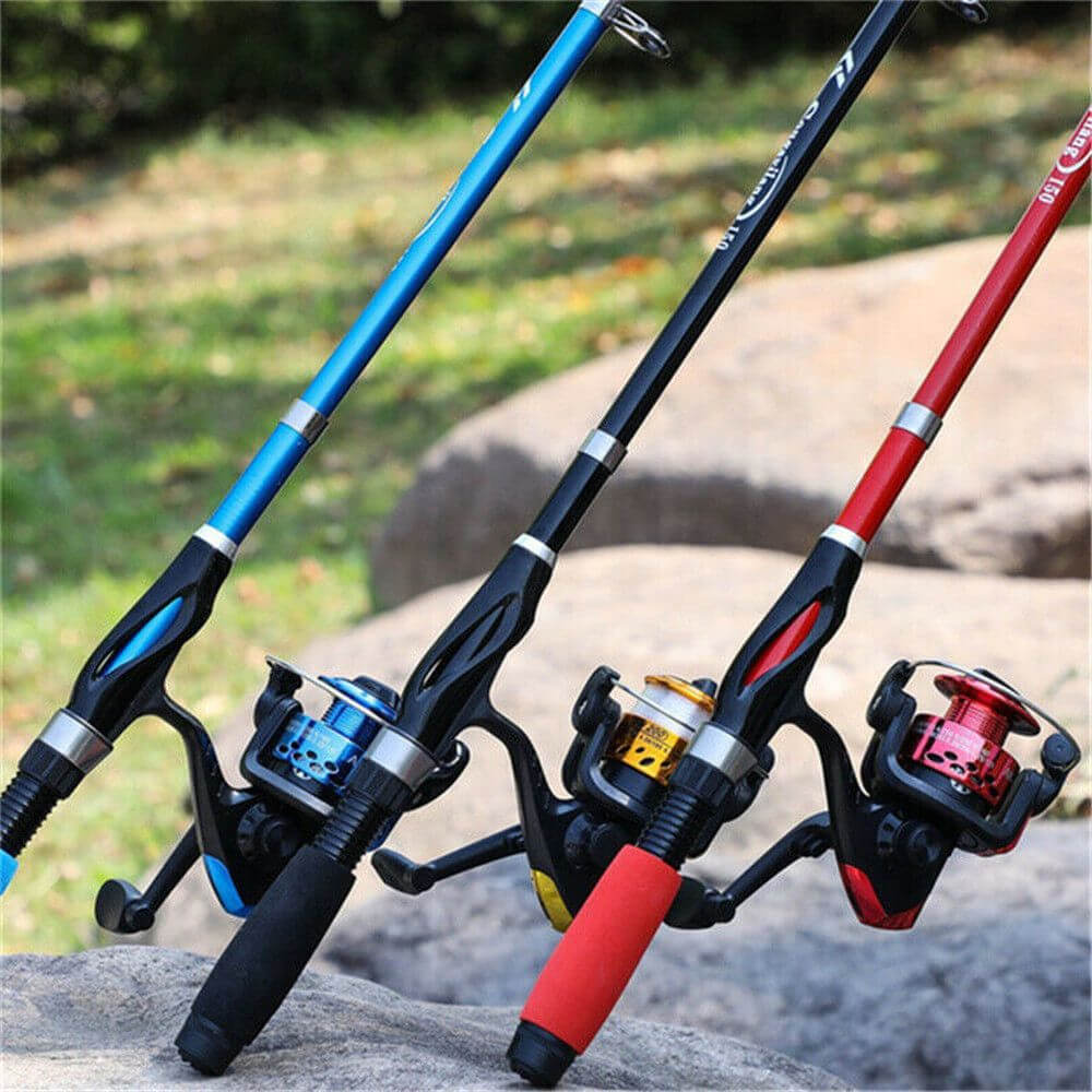 Fishing Rods Spinning Casting Throw Fishing Rod 5 Sections 1.8-2.4M High  Carbon Fiber Travel Fishing Accessories Saltwater Freshwater Fishing ()