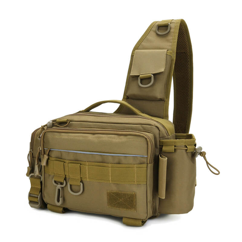 SeaKnight SK003 Multifunctional Lure Bag Shoulder Messenger Bag Fishing Gear  Waist Bag(Dark Khaki)
