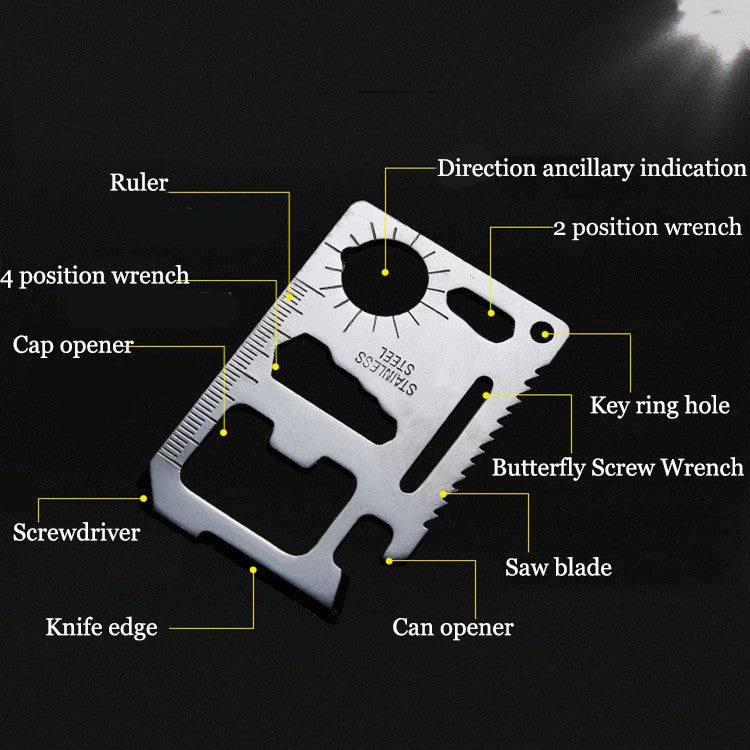 MERCER - Multifunctional Survival Card - Compass Nature